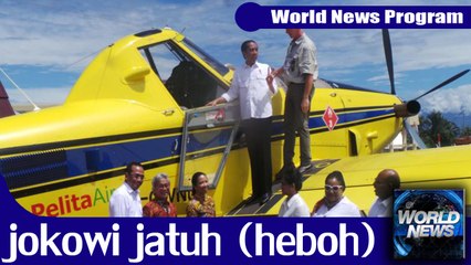 HEBOH ! Jokowi Hampir Jatuh Saat Naik ke Sayap Pesawat Pengangkut BBM , Paspampres Ditegur !!