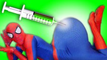 Spiderman get a BIG FAT BUTT!!! W- Frozen Elsa vs Joker vs Doctor Blue Spiderman Fun Superhero