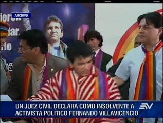 Juez declara como insolvente a activista político Fernando Villavicencio