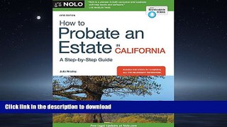 READ THE NEW BOOK How to Probate an Estate in California READ EBOOK