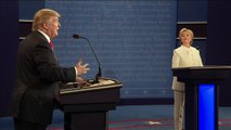 Trump and Clinton respond to groping accusations at debate