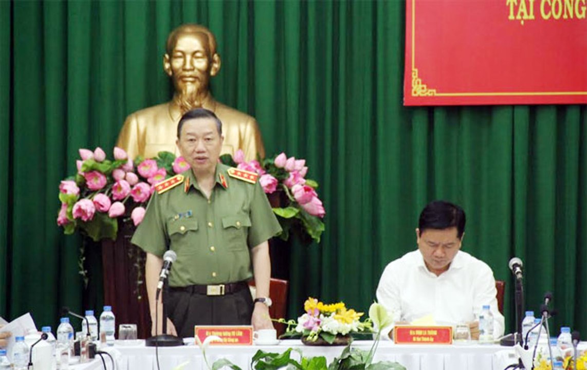 Bộ trưởng Tô Lâm làm việc với Công an TP. Hồ Chí Minh