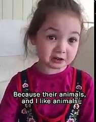 Toddler arguing with mother: I don't wanna eat meat