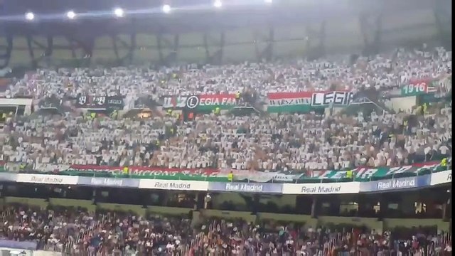 Les Ultras du Legia Varsovie font trembler le Bernabeu