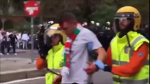 Violents affrontements entre les ultras du  Legia Varsovie et la police espagnole