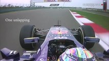 Vettel passed by a lapped Caterham (Kamui Kobayashi) Chinese GP 2014