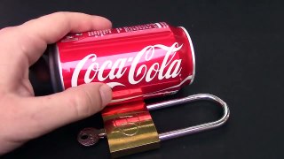 How to Open a Padlock with a Coca Cola Can by DIY4All Channel