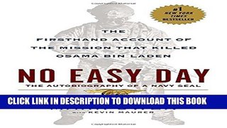 [EBOOK] DOWNLOAD No Easy Day: The Firsthand Account of the Mission that Killed Osama Bin Laden GET