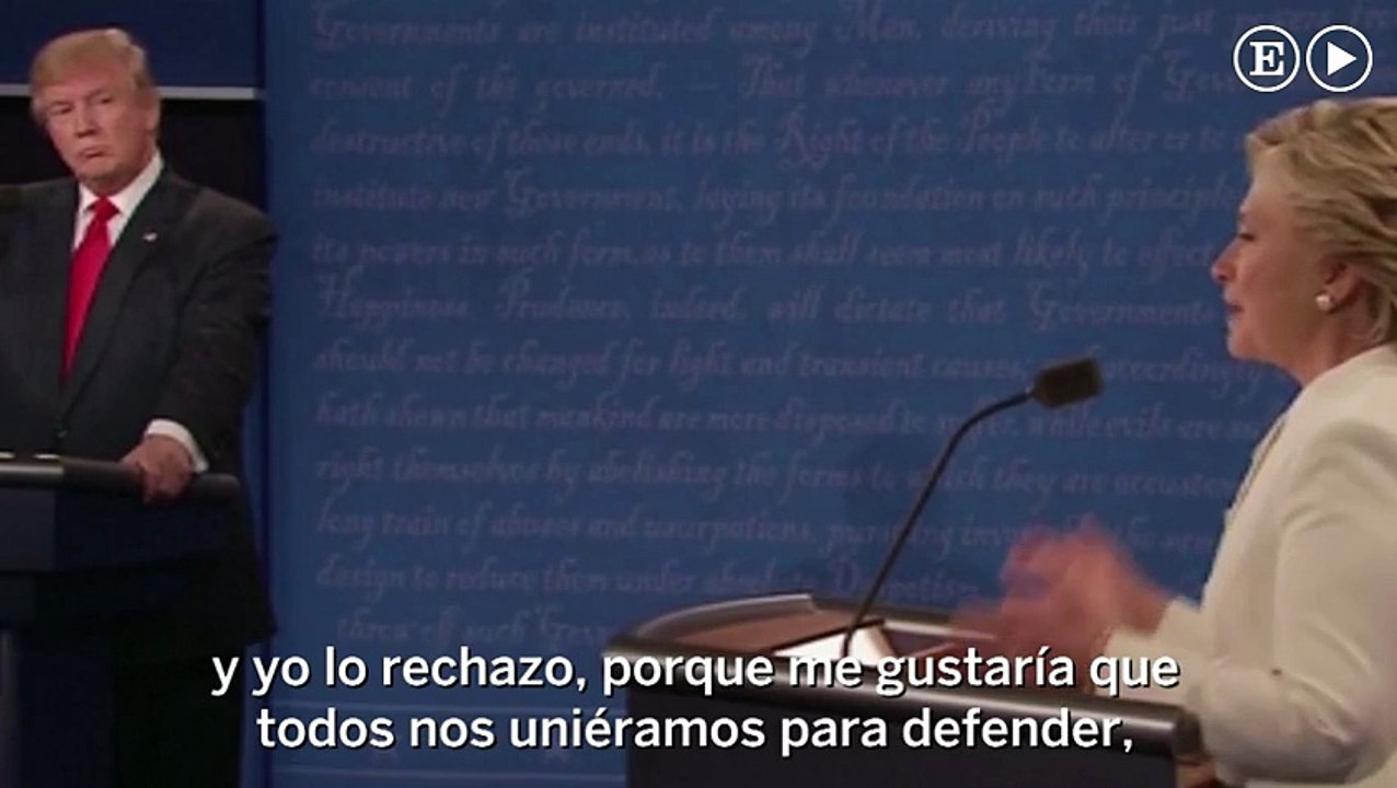 Clinton y Trump sobre las armas