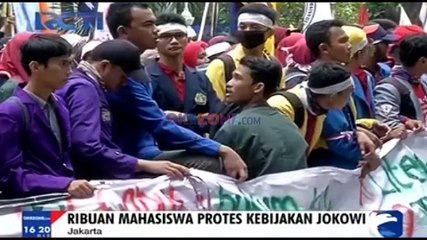 Ribuan Mahasiswa Protes Kebijakan Jokowi