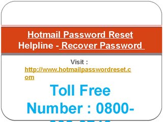 Recover Password With Hotmail Password Reset Helpline : 0800-368-9743 Free