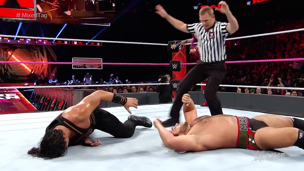 Roman Reigns & Sasha Banks vs. Rusev & Charlotte - Mixed Tag Team Match: Raw, Oct. 10, 2016