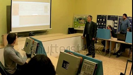 stock-footage-st-petersburg-russia-march-lecture-for-students-in-the-management-class-of-printed-cir