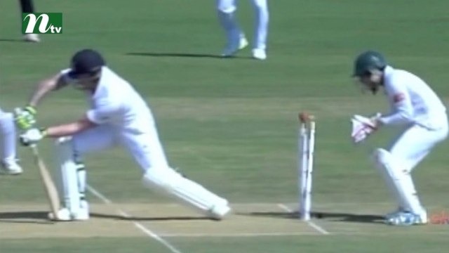 Bangladeshi bowlers strike England's batsmen in the first day of Chittagong Test.