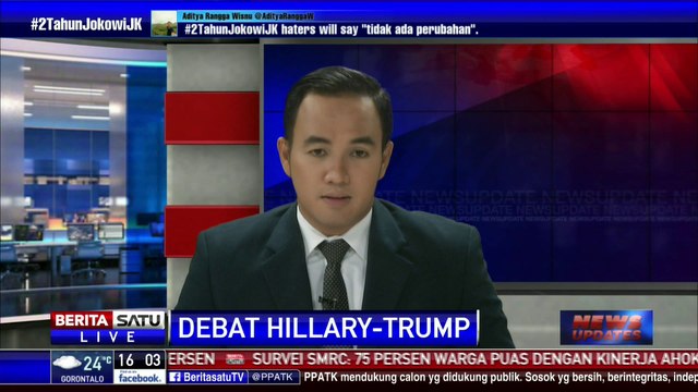 Hillary Kembali Ungguli Trump Dalam Debat Capres AS
