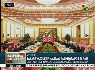 Presidente uruguayo logra afianzar acuerdo comercial con China