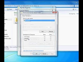Sharing a Folder in Windows 7