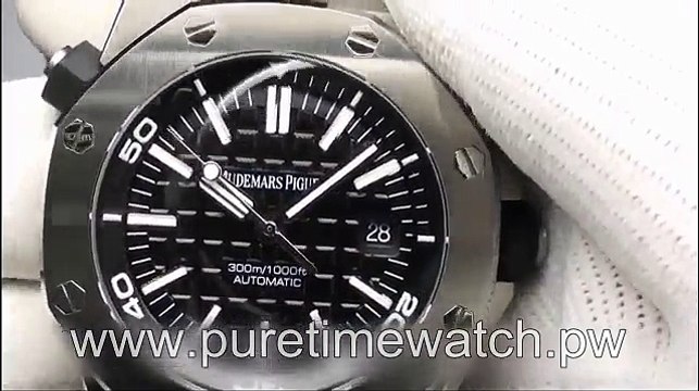 Swiss replica watches Audemars Piguet Royal Oak Offshore Diver V3.5 Noob Best Edition on Steel Bracelet sku0156