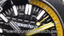 Swiss replica watches Audemars Piguet Royal Oak Offshore Diver Forged Carbon 1by1 Best Edition on Rubber Strap A2824 V3 sku0180