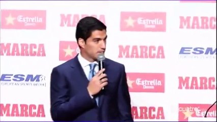 El emotivo premio de Luis Suárez, su primera Bota de Oro con el Barcelona