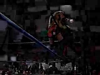 Shooting Star Press With A Twist Landed Into Elbow Drop