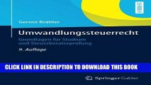 [EBOOK] DOWNLOAD Umwandlungssteuerrecht: Grundlagen fÃ¼r Studium und SteuerberaterprÃ¼fung (German
