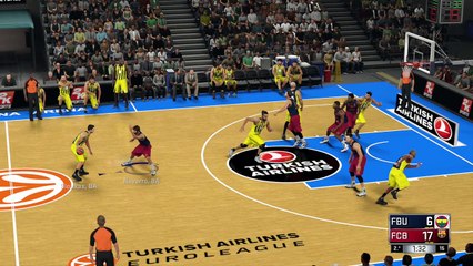 FC Barcelona vs Fenerbahce Euroliga NBA 2K17 Gameplay HD Simulation