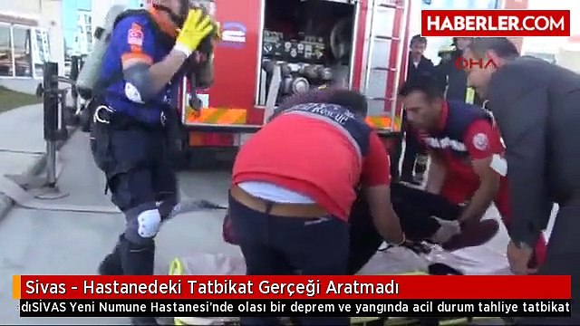 Sivas - Hastanedeki Tatbikat Gerçeği Aratmadı