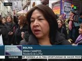 Mujeres bolivianas se manifestaron contra la violencia de género