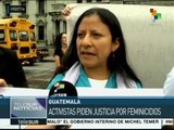 Mujeres guatemaltecas se suman a la movilización contra los femicidios
