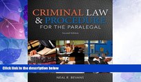 Big Deals  Criminal Law and Procedure for the Paralegal  Full Read Most Wanted