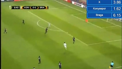 Deni Milošević Goal HD - Konyaspor 1-0 Sporting Braga - 20.10.2016 HD