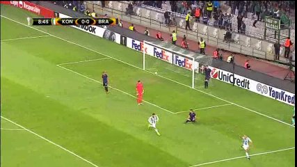 Deni Milosevic Goal HD - Konyaspor 1-0 Braga  - 20-10-2016