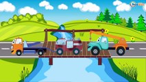 The Red Bulldozer And Construction Trucks cartoons for children - bulldozer videos for kids