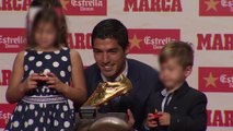 Luis Suárez recibe la Bota de Oro