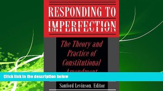 READ book  Responding to Imperfection - The Theory and Practice of Constitutional Amendment  FREE