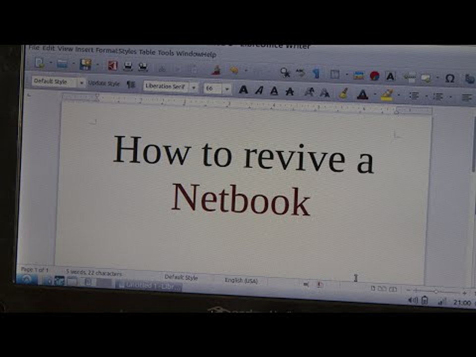 How to revieve a Netbook