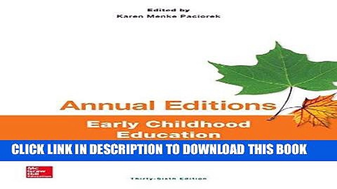 [DOWNLOAD] PDF Annual Editions: Early Childhood Education, 36/e New BEST SELLER