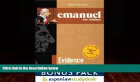 Big Deals  Emanual Law Outlines: Evidence: Aspenlaw Studydesk Bonus Pack  Full Ebooks Most Wanted