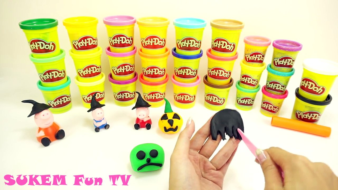 Halloween-Play-Doh-Rainbow-Learning-DIY-Frankenstein-Rainbow-Clay-Creative-Fun-for-Kid-Sukem-Fun