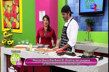 Karel D'Onofrio nos prepara un delicioso Trío de leches de tigre