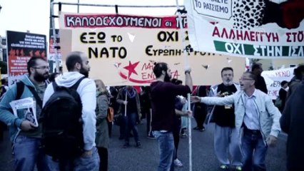 Yunanistan'da Savaş Karşıtı Gösteri