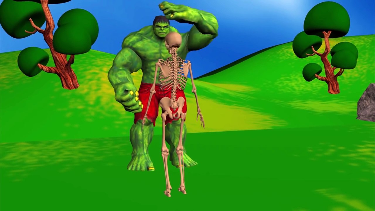 Finger Family Collection - Superheroes Vs Skeleton - Spiderman Vs Skeleton Vs Hulk Finger Family_7