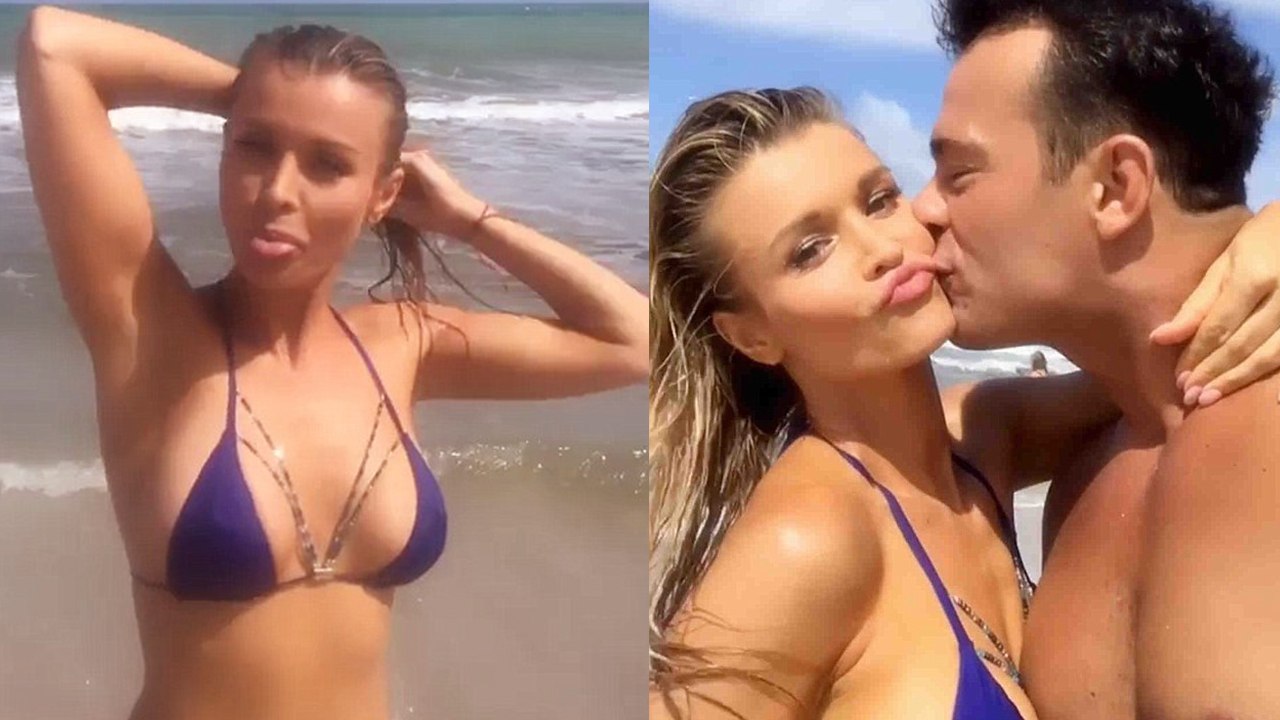 Joanna Krupa Enjoys a Smooch with Hubby Romain in Holiday Instagram