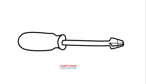 Easy Step For Kids How to draw a Phillips Screwdriver