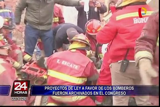Revelan que proyectos de ley a favor de los bomberos fueron archivados en el Congreso
