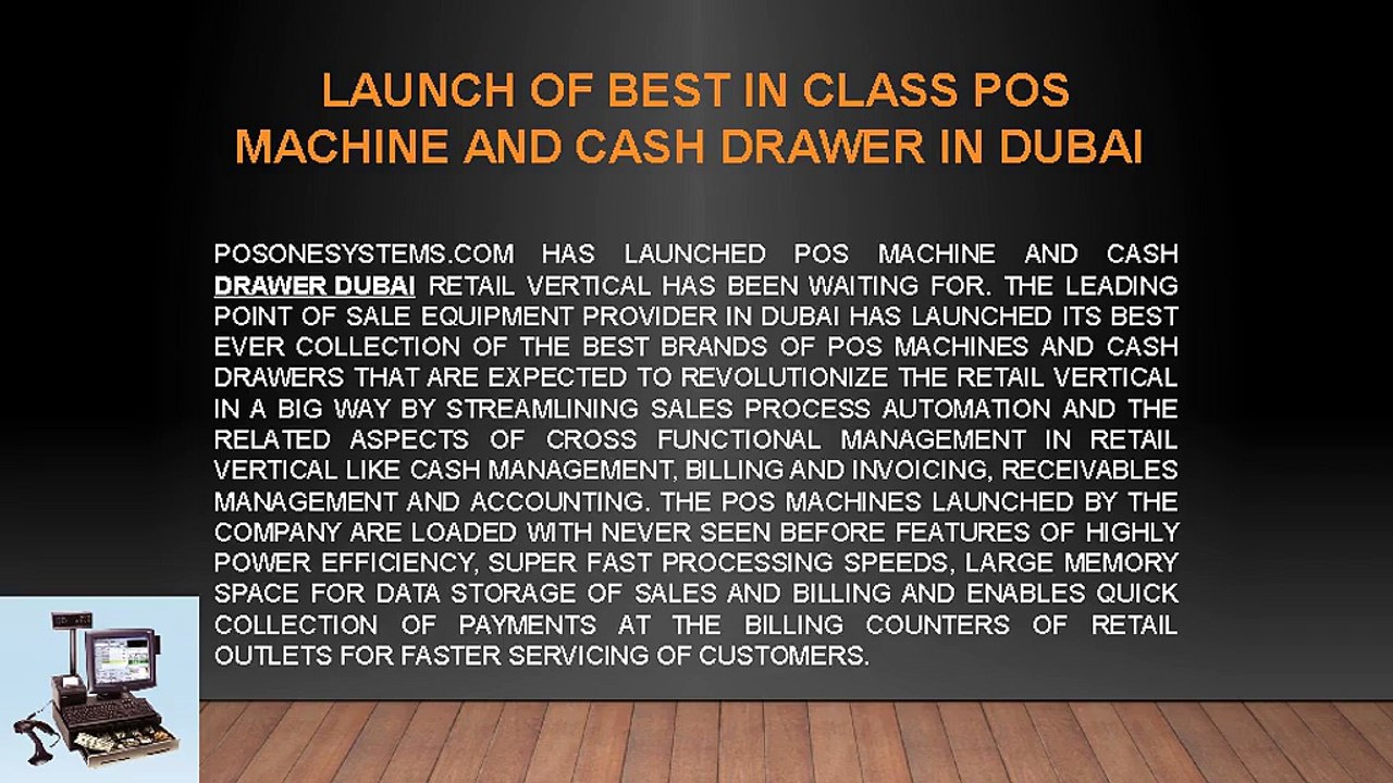 Launch of Best in Class Pos Machine and Cash Drawer in Dubai