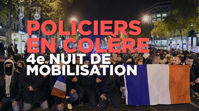 4e nuit de mobilisation pour des policiers toujours plus remontés
