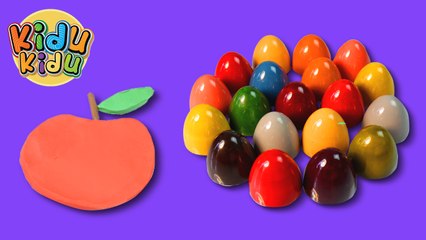 Surprise Eggs Learn Alphabets Play Doh Modelling A for Apple