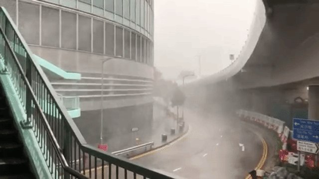 Powerful Typhoon Haima Lashes Hong Kong